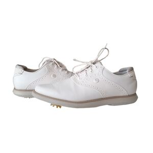 Footjoy women's traditions golf shoes white lace up 8.5 M 97901